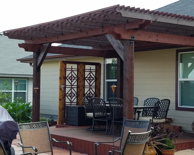 pergola decks, pergola, privacy fence