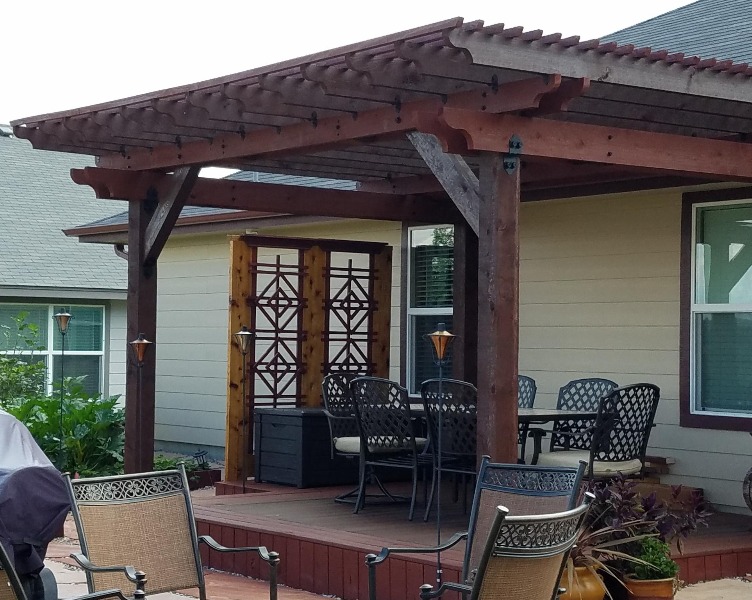 decks, pergola, privacy fence