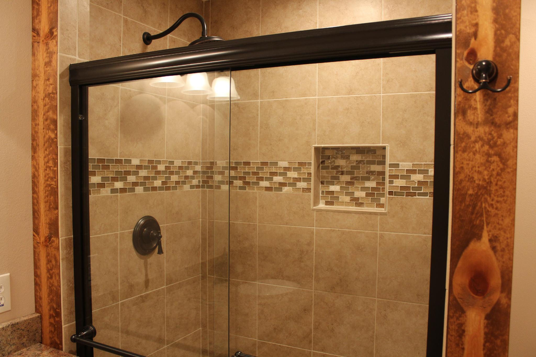tiled shower, custom shower,